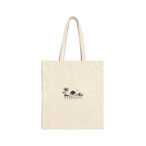 Canvas Tote Bag — Minimal Beach Logo "PATRUCCI" Eco Market Tote