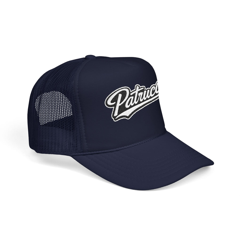 Patrucci Script Trucker Hat – Retro Foam Mesh Cap