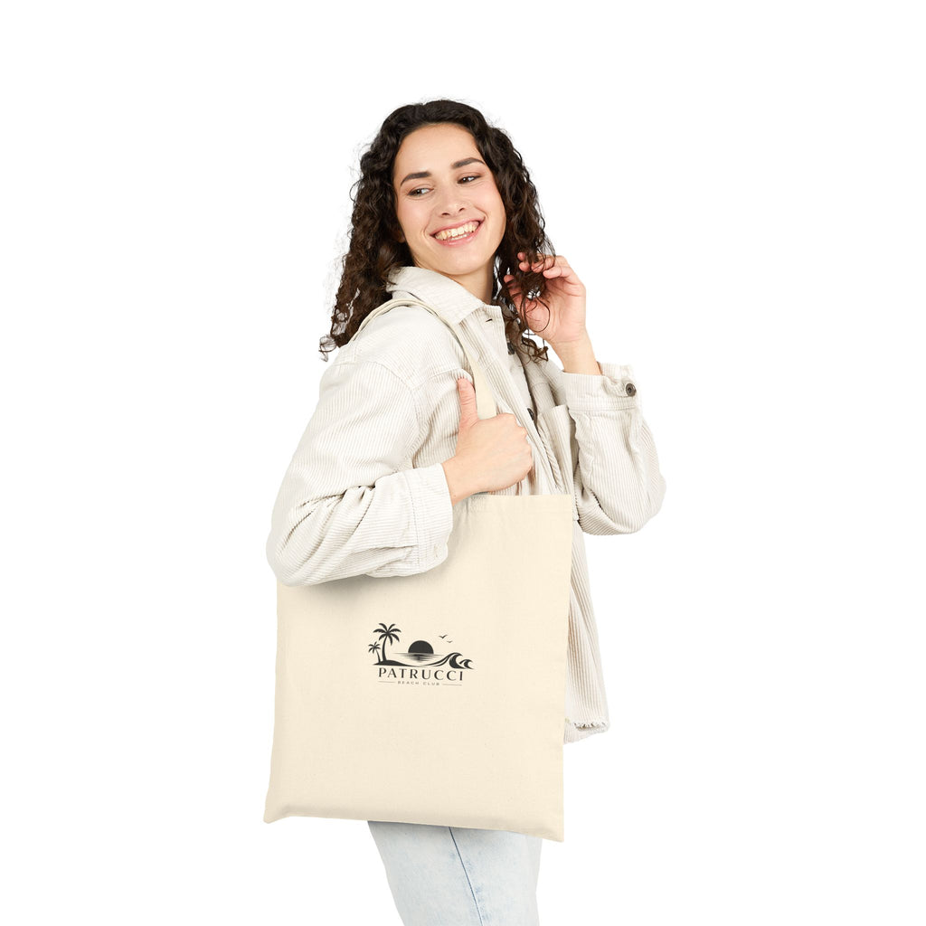 Canvas Tote Bag — Minimal Beach Logo "PATRUCCI" Eco Market Tote