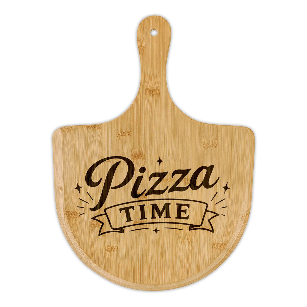 Pizza Time Bamboo Pizza Board | Engraved Serving Peel