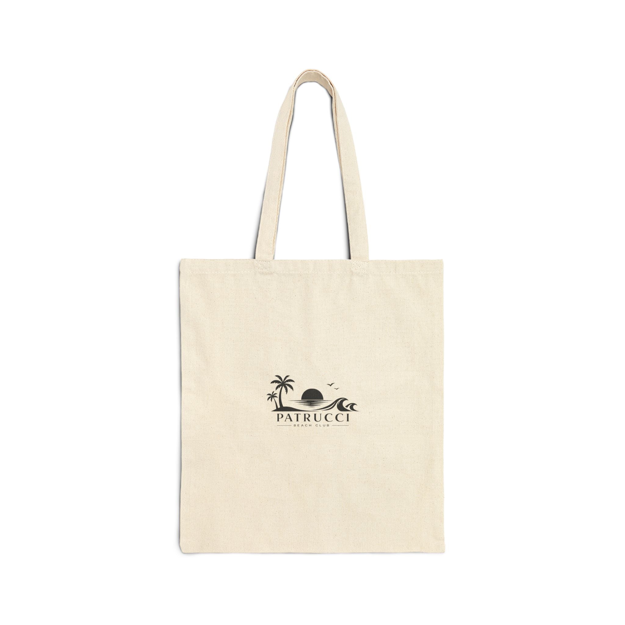 Canvas Tote Bag — Minimal Beach Logo "PATRUCCI" Eco Market Tote