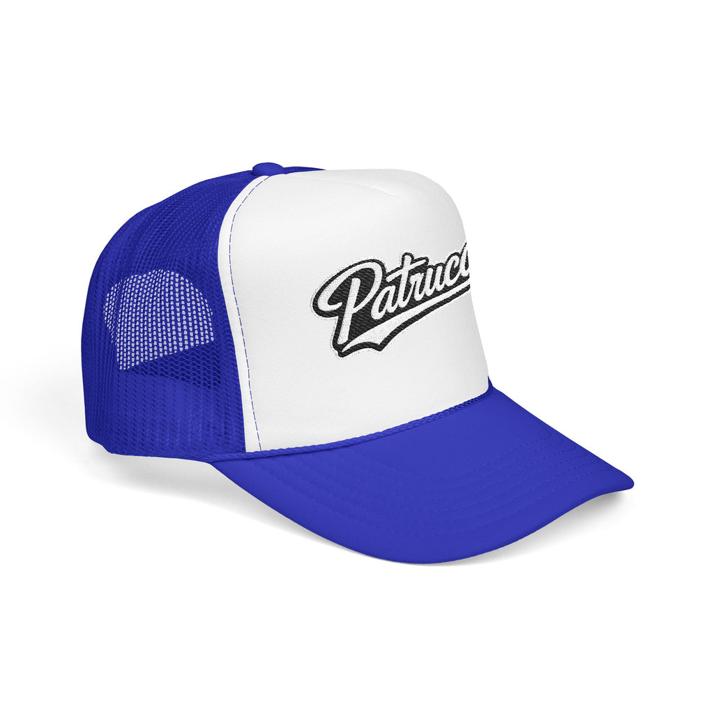 Patrucci Script Trucker Hat – Retro Foam Mesh Cap