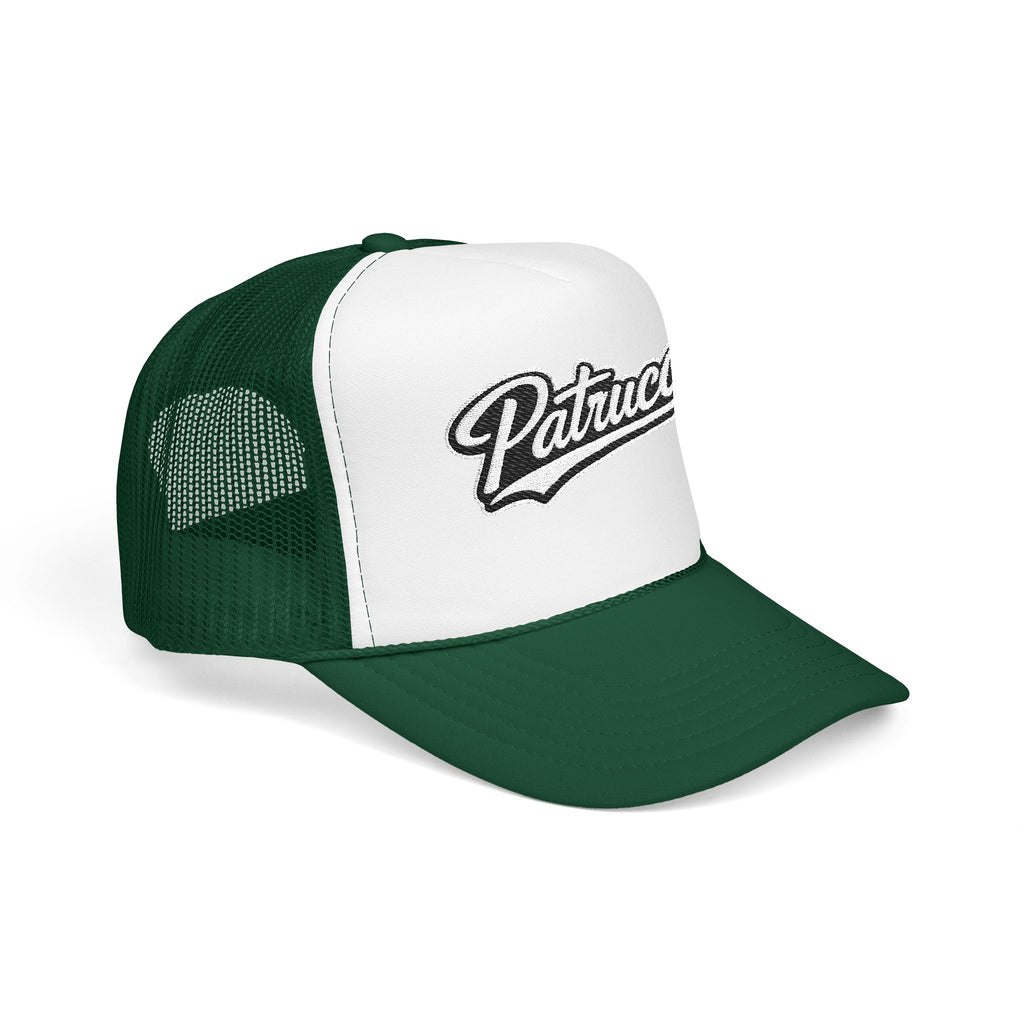 Patrucci Script Trucker Hat – Retro Foam Mesh Cap