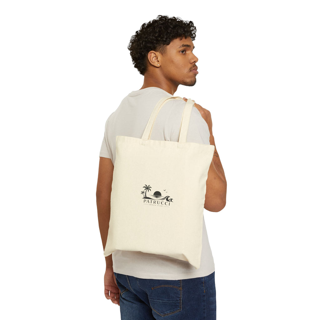 Canvas Tote Bag — Minimal Beach Logo "PATRUCCI" Eco Market Tote